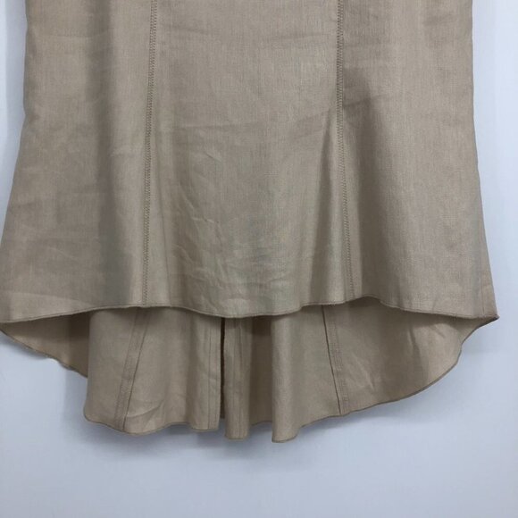 Bebe Linen Fit and Flare Hi Lo pencil skirt in Creme / Parchment shade size 6 - Picture 7 of 16